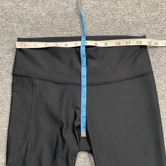 Under Armour Leggings Womens M Medium Black Compression Heatgear High Rise Yoga - Picture 7 of 13